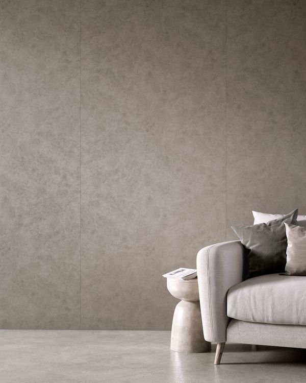 Misty Grey panel shown in a room