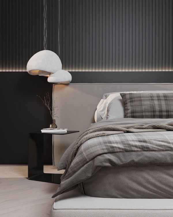Matte Black panel shown in a room